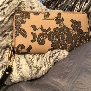 MK flowery wallet